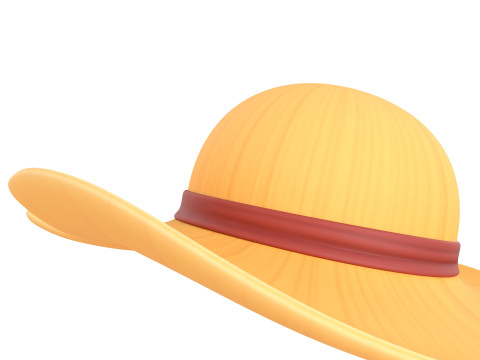 Prop076 Straw Hat 3D Model