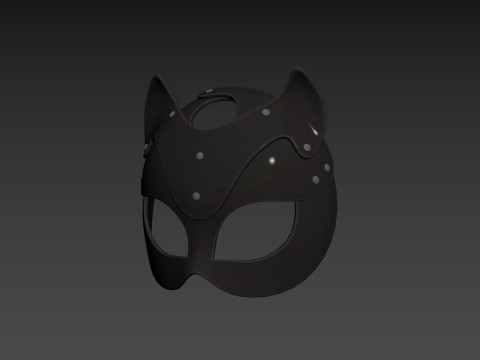Prop078 Leather Cat Mask Modèle 3D