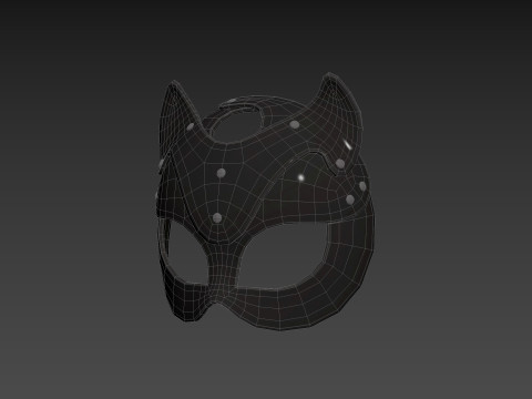 Prop078 Leather Cat Mask Modèle 3D