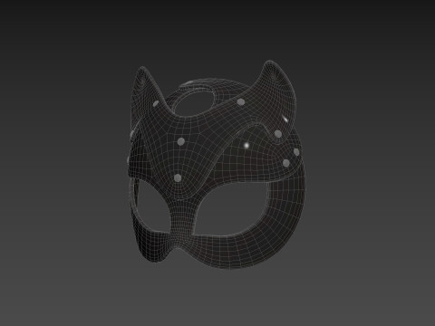 Prop078 Leather Cat Mask Modèle 3D