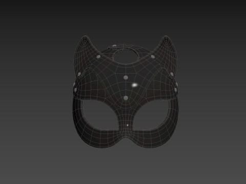 Prop078 Leather Cat Mask Modèle 3D