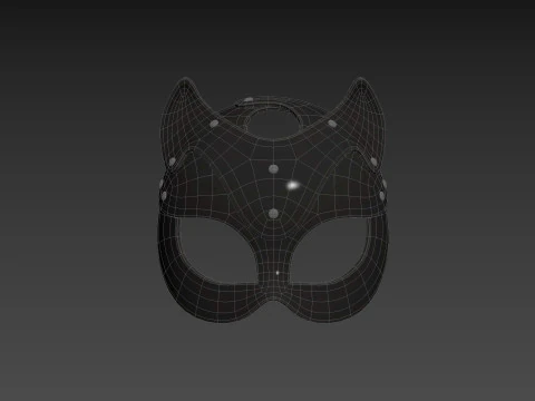 Prop078 Leather Cat Mask 3D Model
