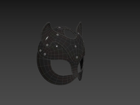 Prop078 Leather Cat Mask Modèle 3D