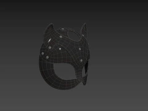 Prop078 Leather Cat Mask 3D Model