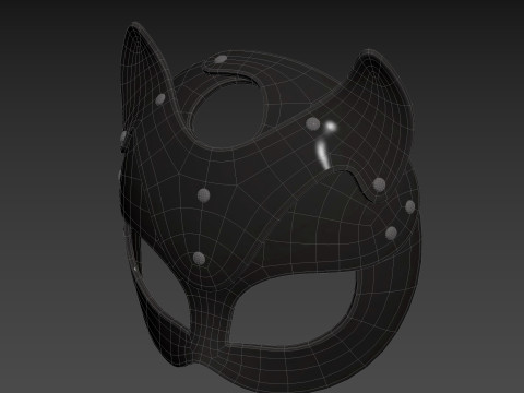 Prop078 Leather Cat Mask Modèle 3D