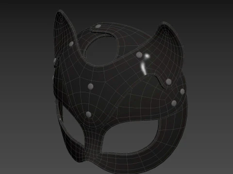 Prop078 Leather Cat Mask 3D Model