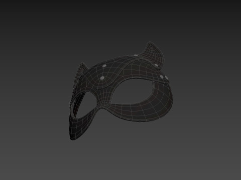 Prop078 Leather Cat Mask Modèle 3D