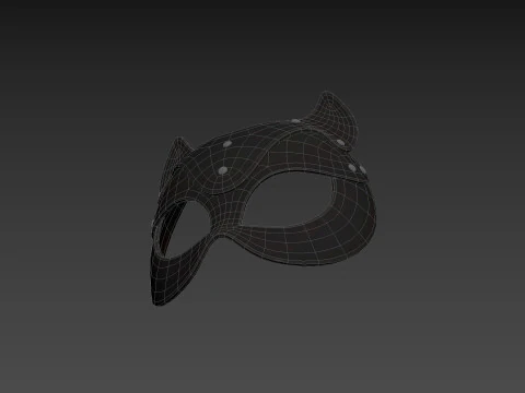Prop078 Leather Cat Mask 3D Model