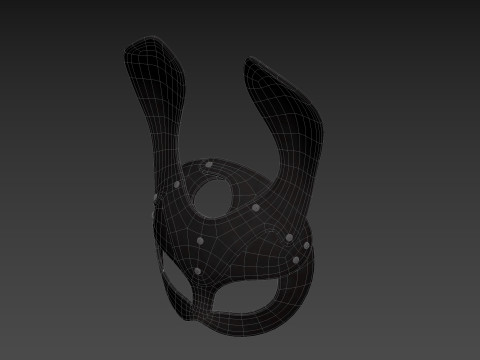 Prop079 Leather Bunny Mask Modelo 3D
