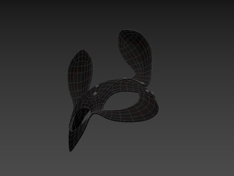 Prop079 Leather Bunny Mask Modelo 3D