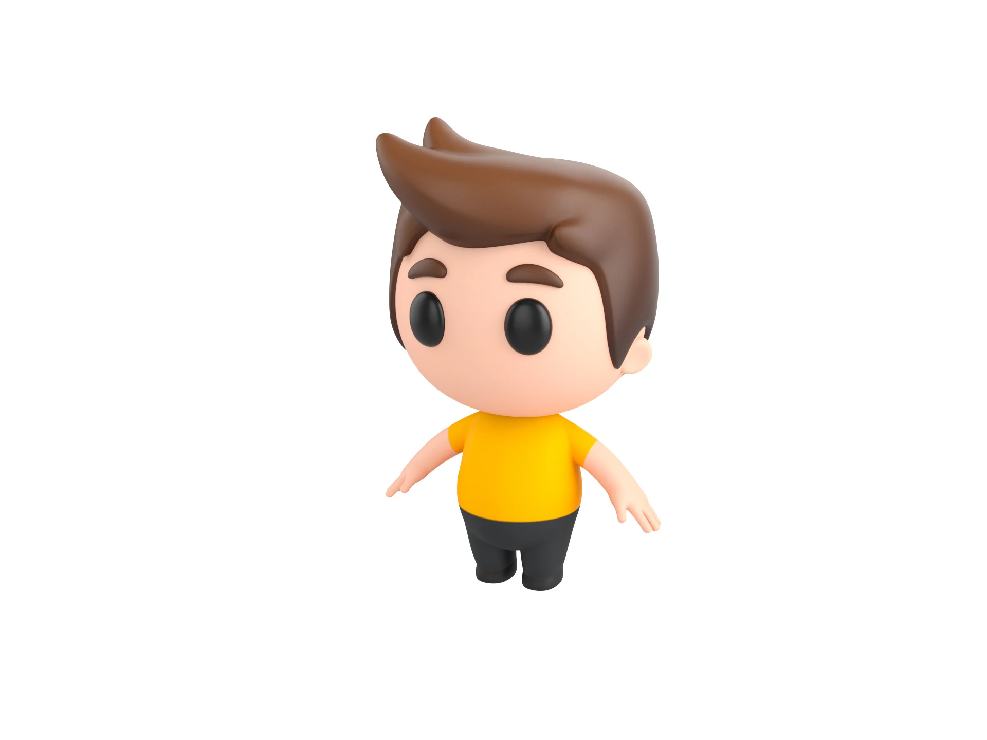Character170 Rigged Little Man 3D Model .c4d .max .obj .3ds .fbx .stl .blend