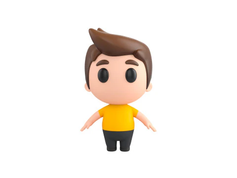 Character170 Rigged Little Man 3D Model