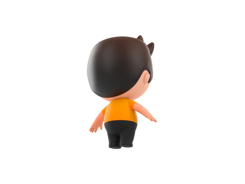 Character170 Rigged Little Man 3D Model
