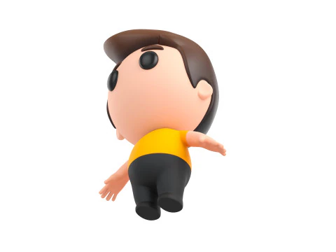 Character170 Rigged Little Man 3D Model