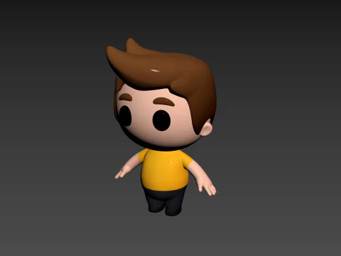 Character170 Rigged Little Man 3D Model