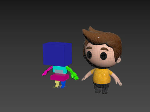 Character170 Rigged Little Man 3D Model