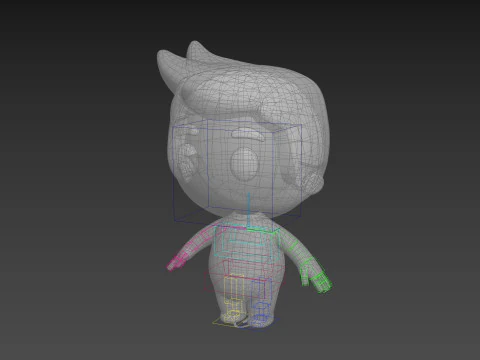 Character170 Rigged Little Man 3D Model