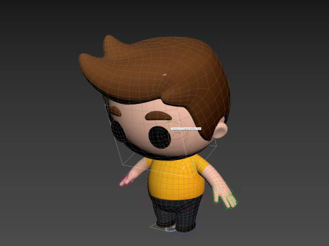 Character170 Rigged Little Man 3D Model