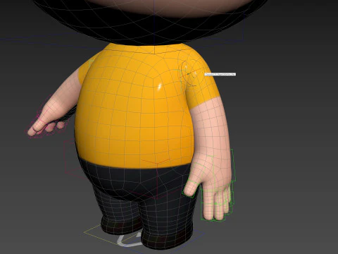 Character170 Rigged Little Man 3D Model