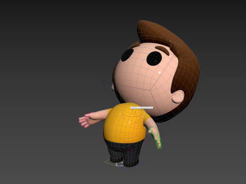 Character170 Rigged Little Man 3D Model