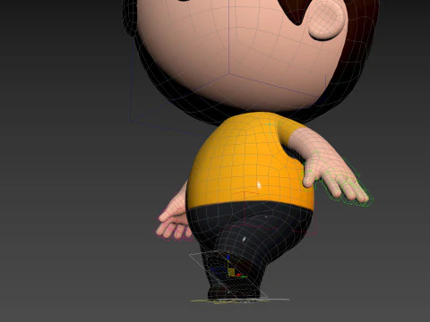 Character170 Rigged Little Man 3D Model