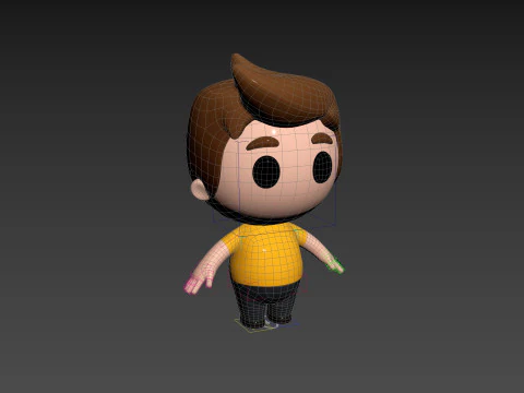 Character170 Rigged Little Man 3D Model