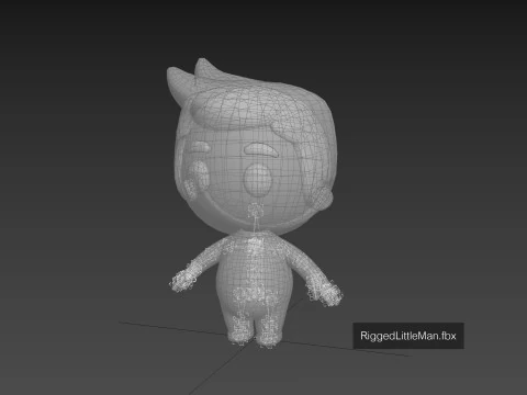Character170 Rigged Little Man 3D Model