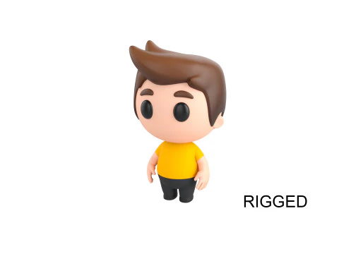 Character170 Rigged Little Man 3D Model