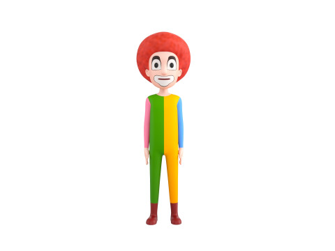 Character173 Rigged Clown Model 3D