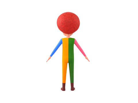 Character173 Rigged Clown Model 3D