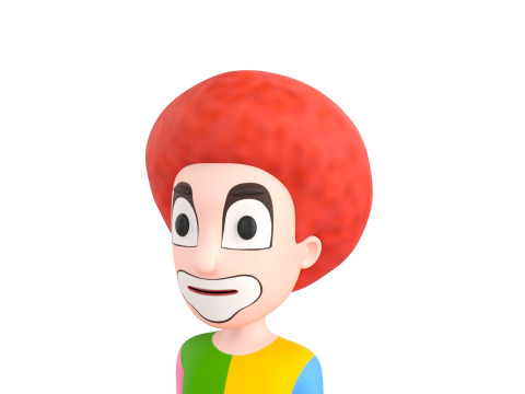 Character173 Rigged Clown Model 3D