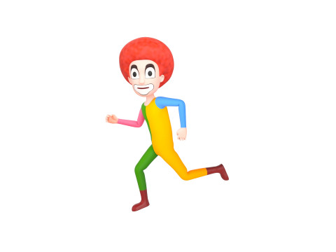 Character173 Rigged Clown Model 3D