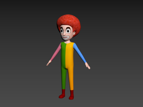 Character173 Rigged Clown Model 3D