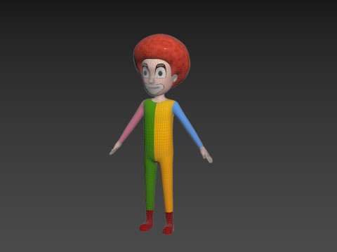 Character173 Rigged Clown Model 3D