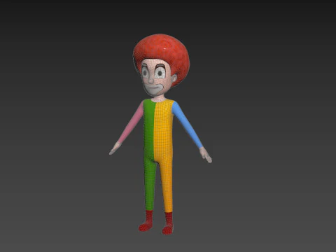 Character173 Rigged Clown 3D Model
