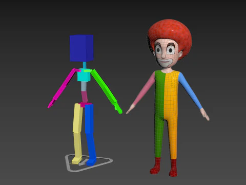 Character173 Rigged Clown 3D Model