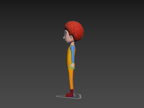 Character173 Rigged Clown Model 3D