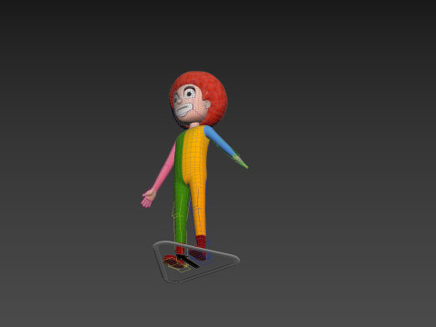 Character173 Rigged Clown Model 3D