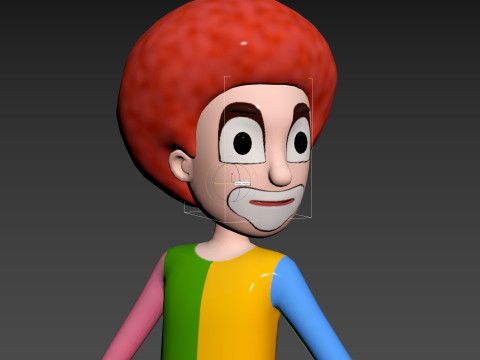 Character173 Rigged Clown Model 3D