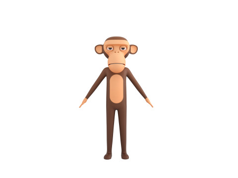 Character174 Rigged Monkey 3D Model