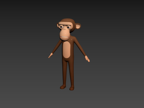 Character174 Rigged Monkey 3D Model