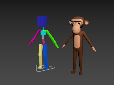 Character174 Rigged Monkey 3D Model