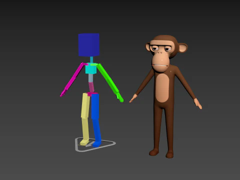 Character174 Rigged Monkey 3D Model