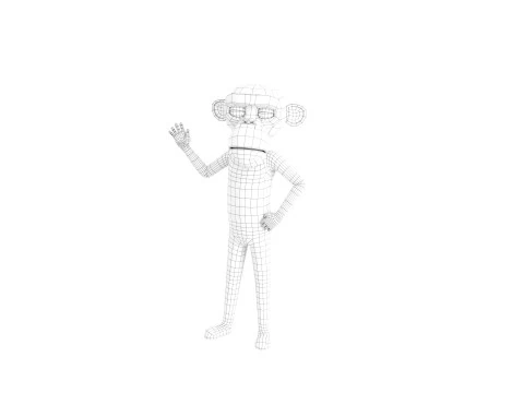 Character174 Rigged Monkey 3D Model