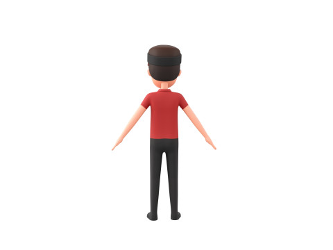 Character175 Rigged Fast Food Worker 3D Model