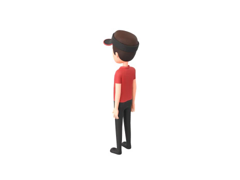 Character175 Rigged Fast Food Worker 3D Model