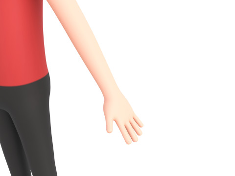 Character175 Rigged Fast Food Worker 3D Model
