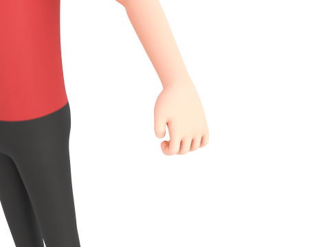 Character175 Rigged Fast Food Worker 3D Model