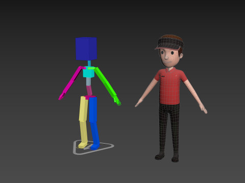 Character175 Rigged Fast Food Worker 3D Model