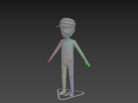 Character175 Rigged Fast Food Worker 3D Model